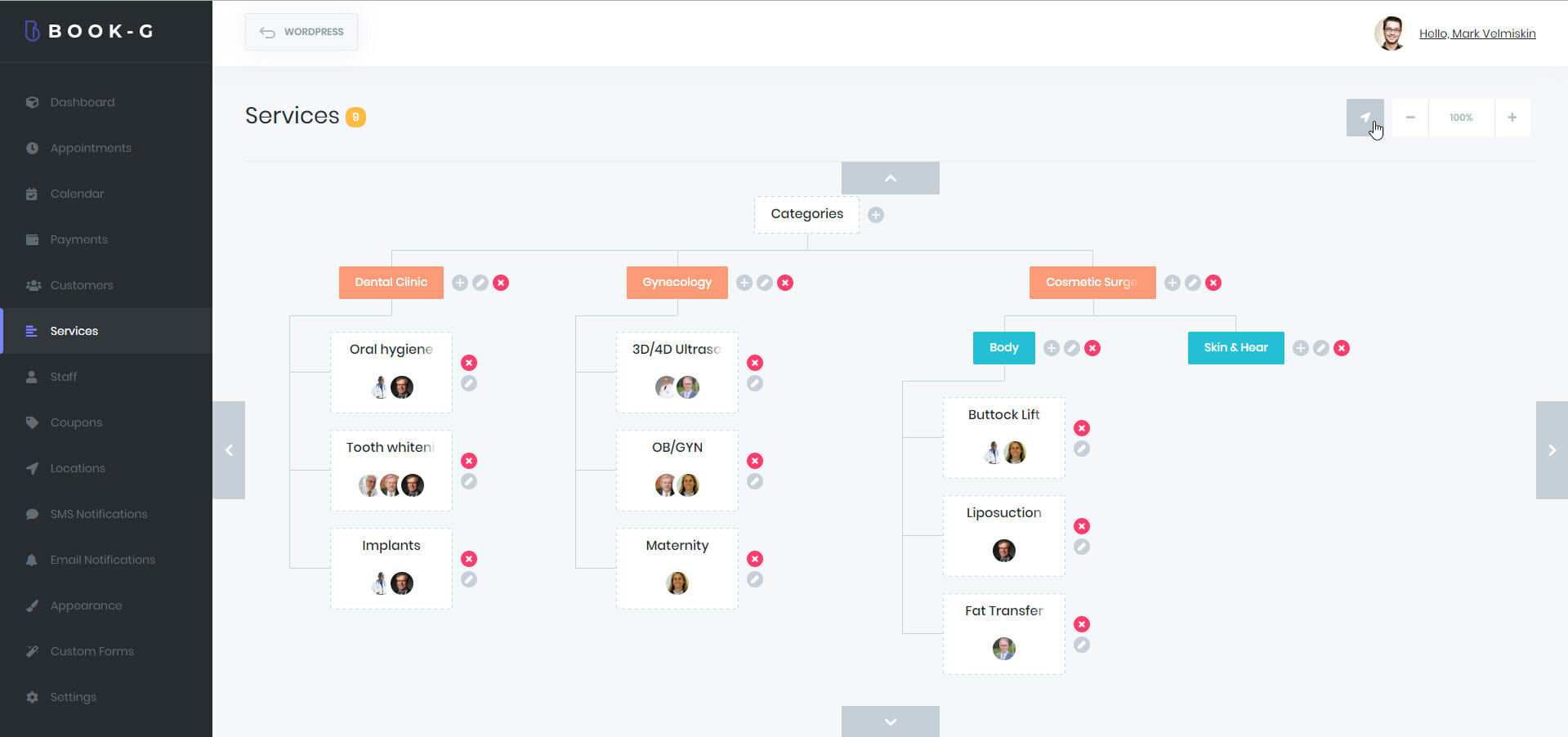 BOOK-G Appointment Booking Software with Multi-level Categories