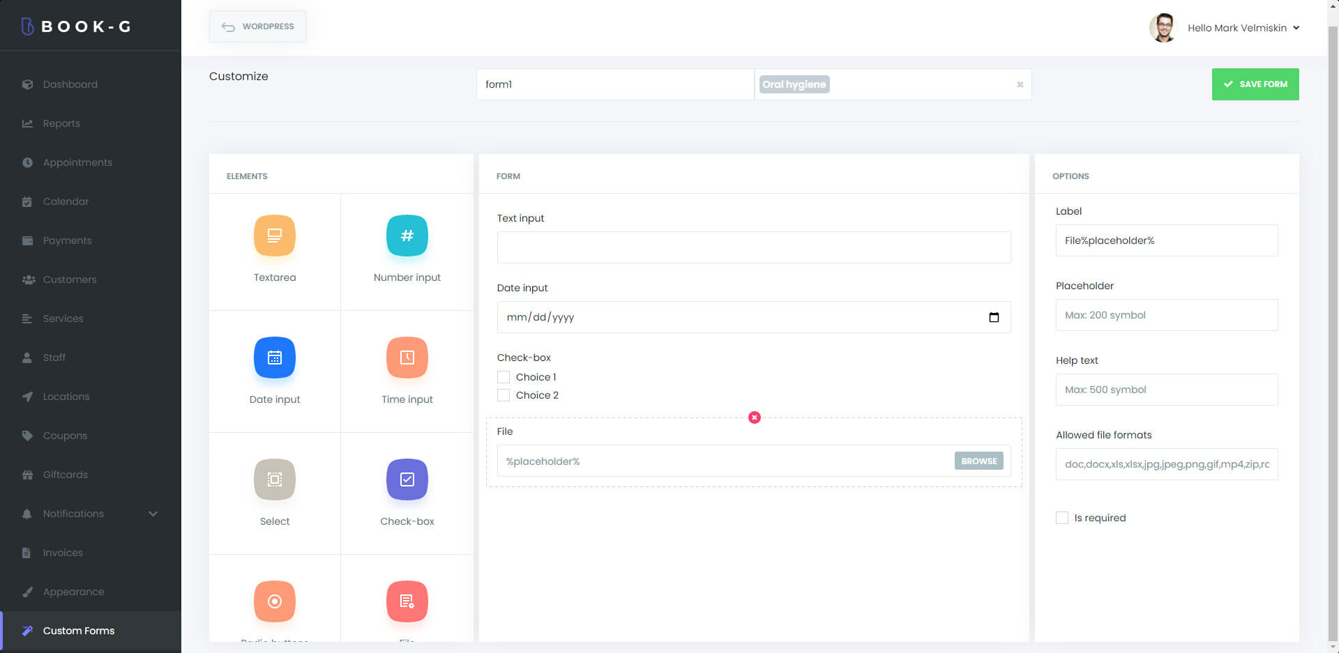 BOOK-G Appointment Booking Software with Custom Forms